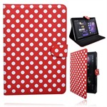 Smart Prik Etui til Samsung Tab 1/2 10.1 (R�d)